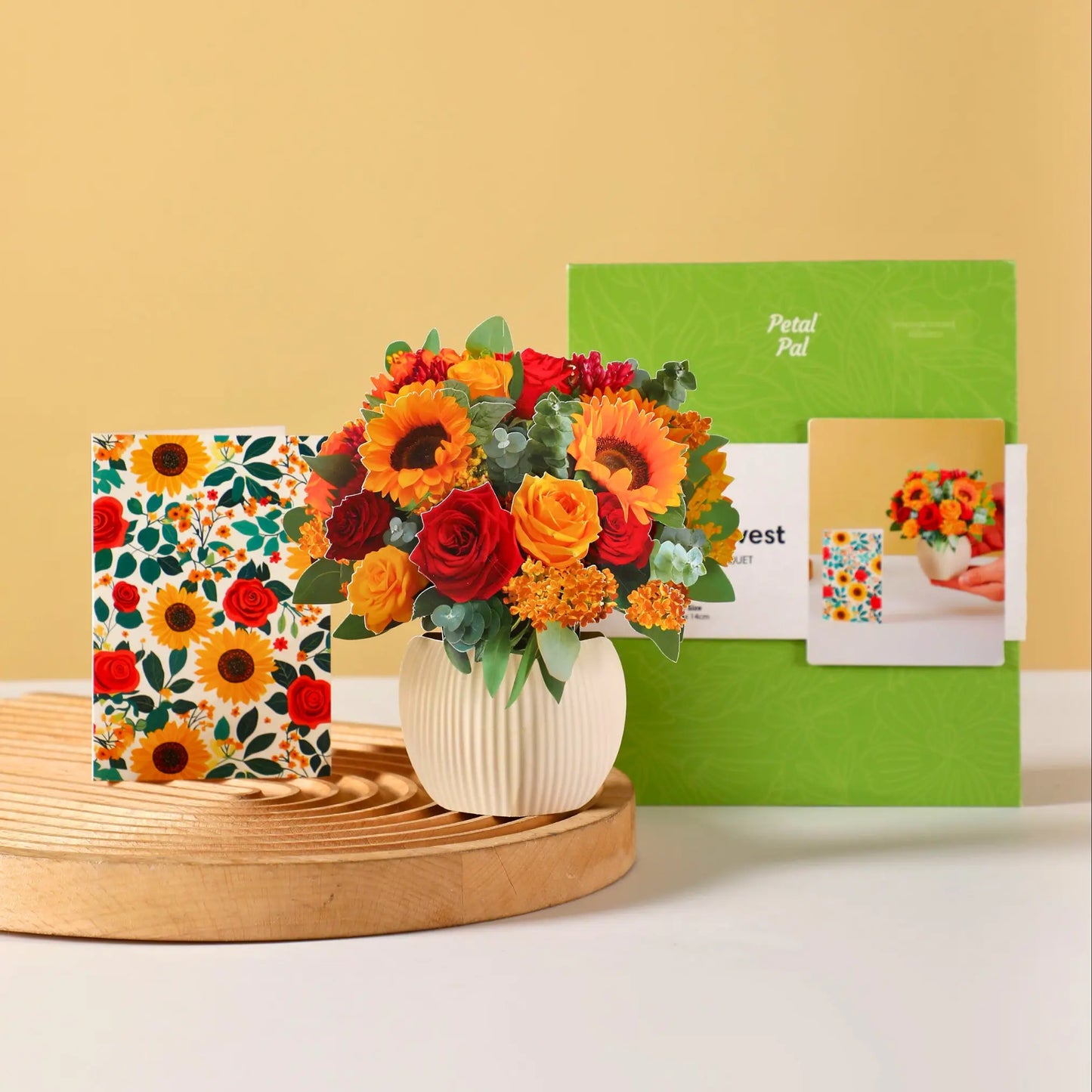 Mini Golden Harvest Pop-Up Bouquet PetalPal