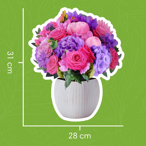 Fuchsia Fantasy Pop-Up Bouquet