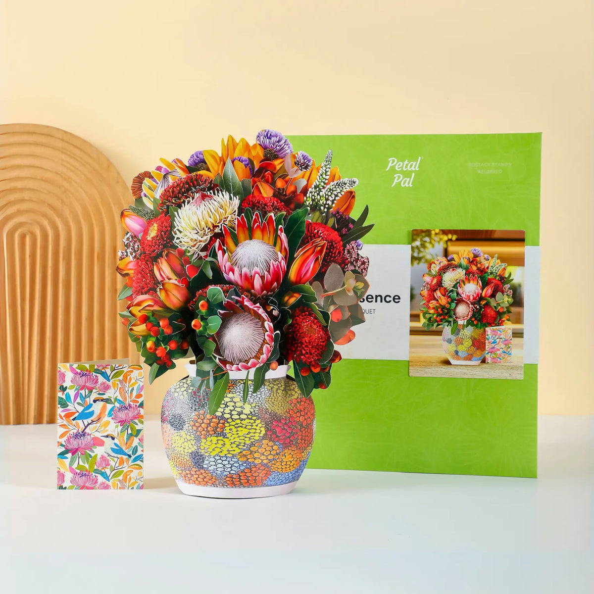 Illawarra-Essence-Australian-native-paper-pop-up-bouquet-of-proteas-and-banksia-—-PetalPal