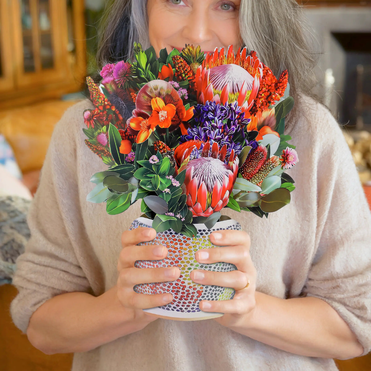 Kakadu-Embrace-Australian-native-paper-pop-up-bouquet-of-proteas-and-banksia-—-PetalPal