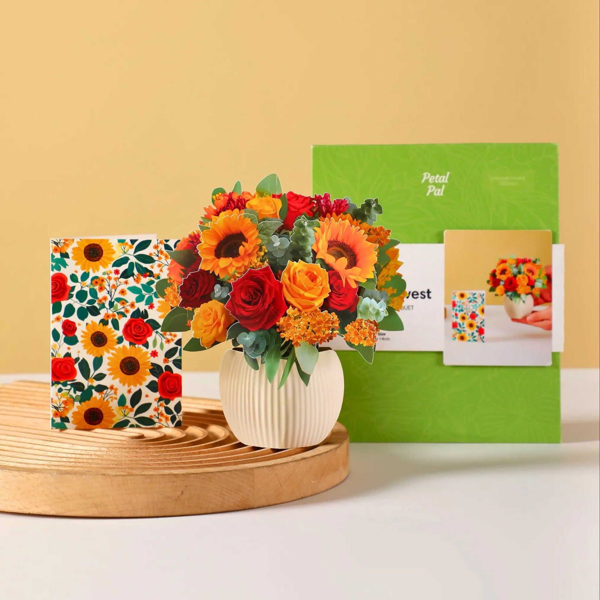 Mini Golden Harvest Pop-Up Bouquet PetalPal
