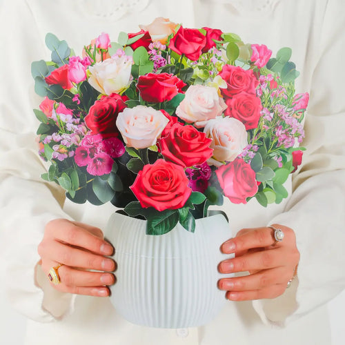 Rosy Radiance Pop-Up Bouquet
